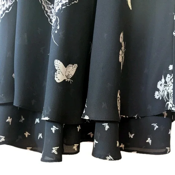 Sz 8 90's Practical Magic Phoebe Butterfly Black Maxi Charmed Whimsigoth - Picture 2 of 7